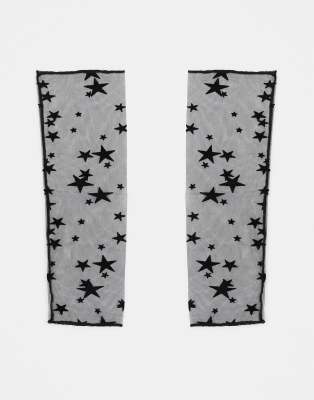 Multi Stars Black Wool Gloves main image 0