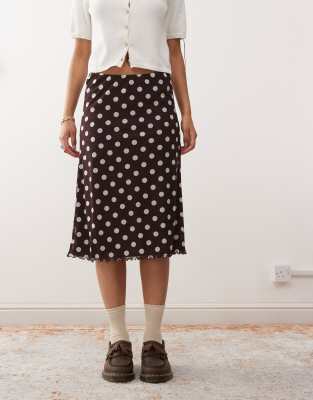 Reclaimed Vintage Mesh Midi Skirt In Multi