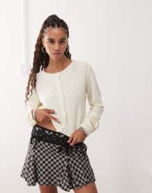 Reclaimed Vintage embroidered denim button through midi skirt in midi blue