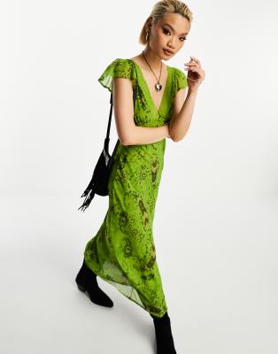 Vintage Green Lace Dress