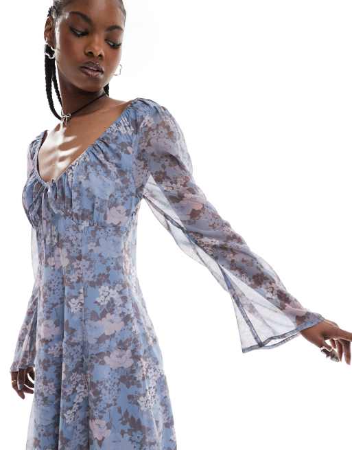 Floral tea dress midi deals