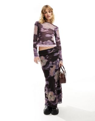 Reclaimed Vintage midi skirt in blurred floral print - ASOS Price Checker