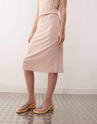 Reclaimed Vintage Midi Skirt In White