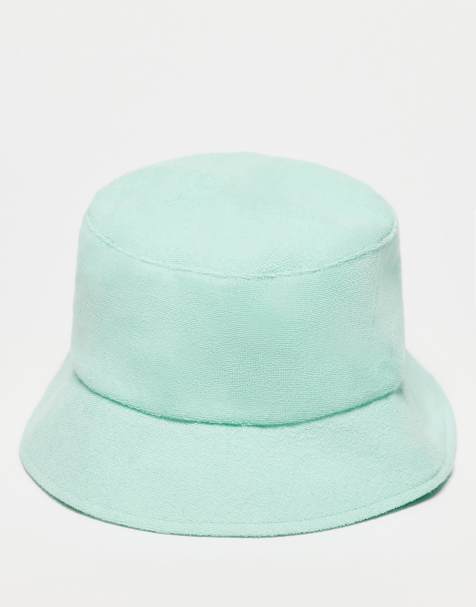Reclaimed Vintage – Miętowozielony kapelusz typu bucket unisex z materiału frotté - view 1