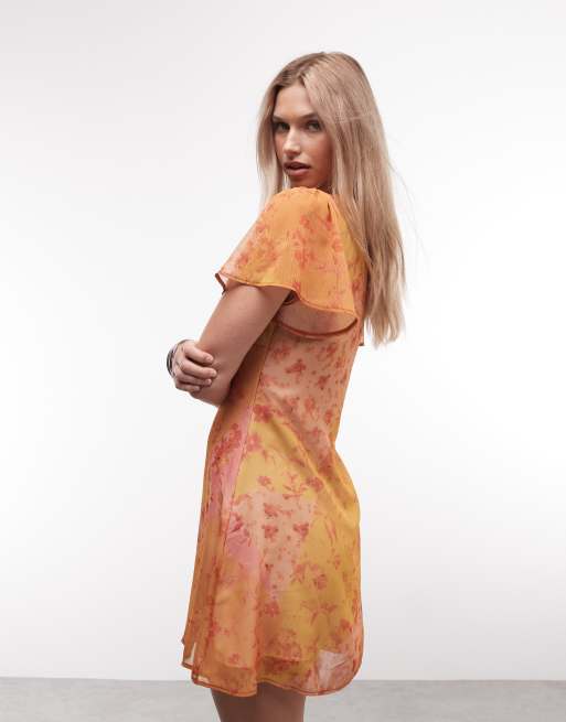 reclaimed vintage mini dress Reclaimed Vintage long sleeve mini dress with collar