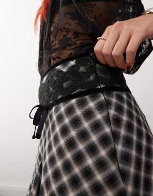 Reclaimed Vintage Mini Skirt With Bows In Multi