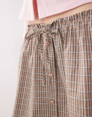 Reclaimed Vintage Mini Skirt With Buttons In Multi