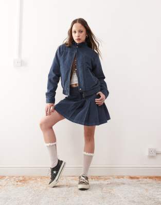 Reclaimed Vintage - Minirock aus Cord in Marineblau, Kombiteil