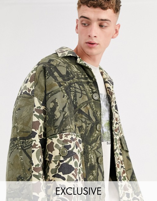 Reclaimed Vintage multi cut and sew camo jacket