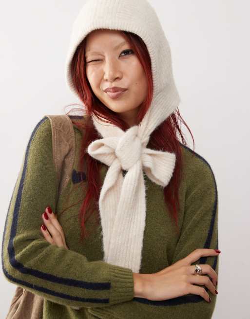 Reclaimed Vintage - Muts met lipje met merknaam in bruin