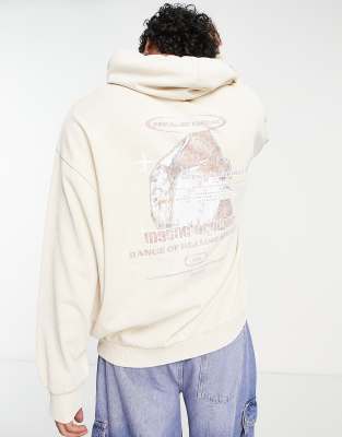 Reclaimed Vintage mystic healing hoodie in ecru