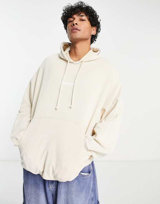 Reclaimed Vintage mystic healing hoodie in ecru ASOS