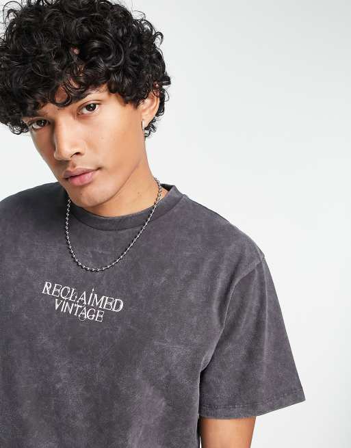 Reclaimed Vintage mystic skate t shirt in black