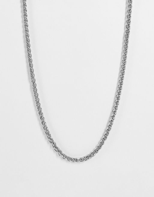 Reclaimed Vintage – Naszyjnik łańcuszkowy w srebrnym kolorze