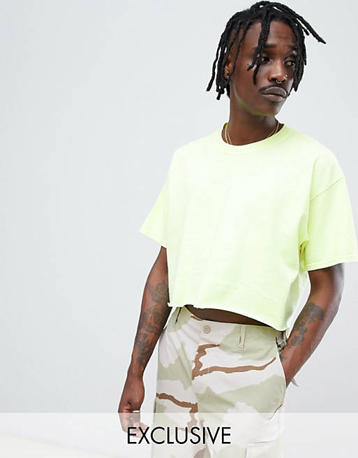 Reclaimed Vintage neon cropped oversized tee