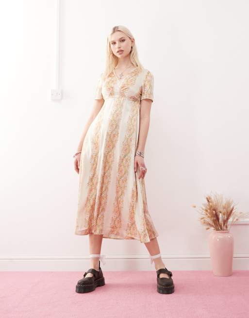 Reclaimed Vintage - Nette midi jurk met bloemenprint