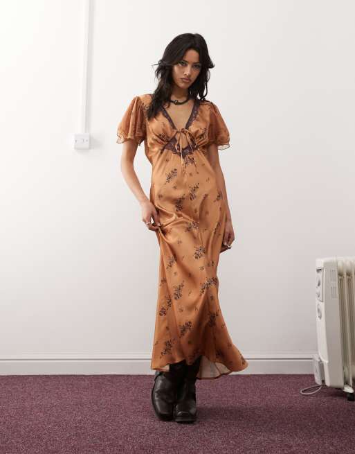 Reclaimed Vintage - Nette midi jurk met bloemenprint 