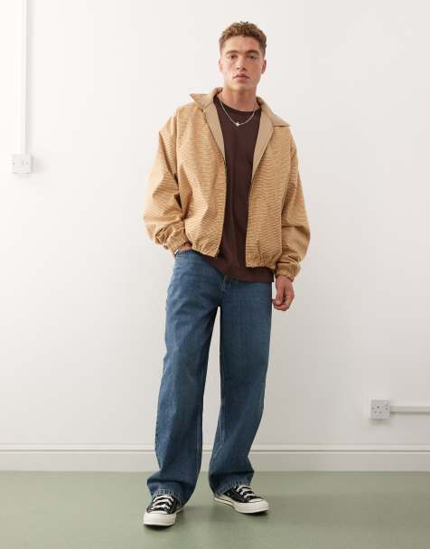Reclaimed Vintage relaxed straight leg denim jean in mid blue wash