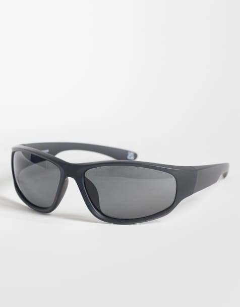 Reclaimed Vintage - Occhiali da sole avvolgenti sportivi unisex neri - view 1
