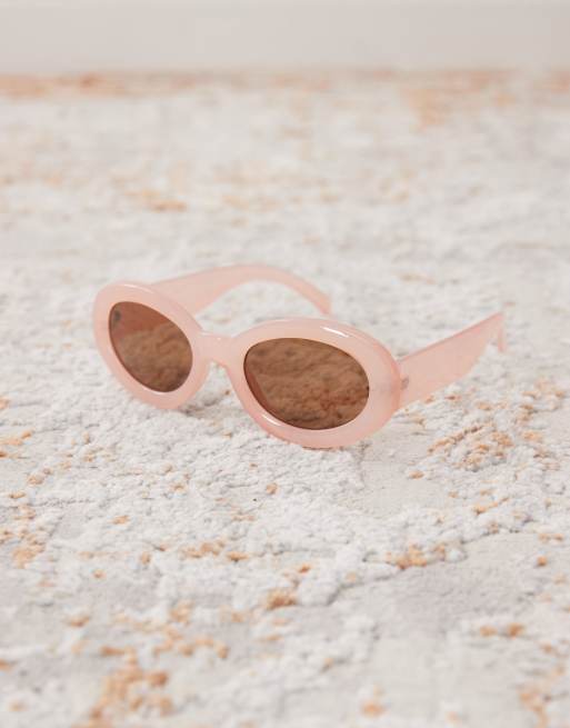 Reclaimed Vintage - Occhiali da sole ovali rosa , 2 di 3