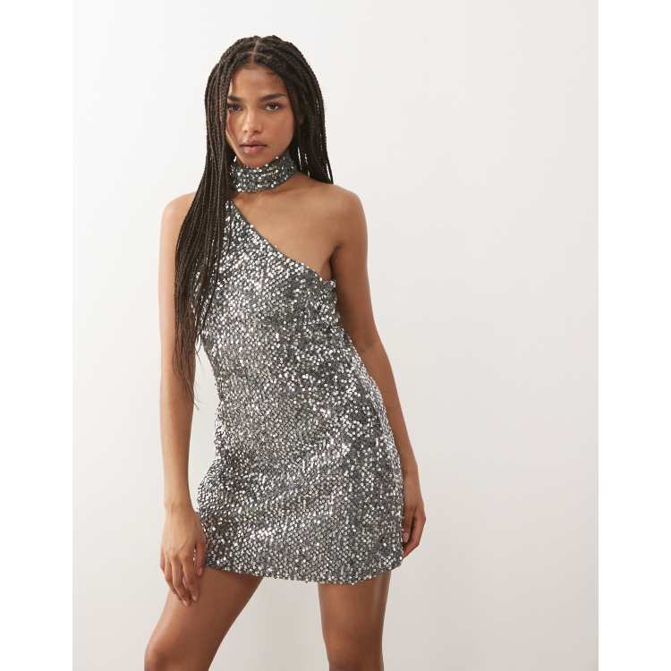 prom mini dress Blush Prom 20414 Size 10 Short Fitted Sequin Cocktail Dress Beaded Fringe Formal Gown
