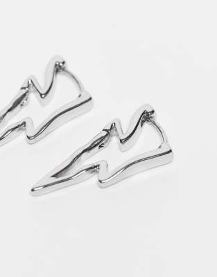 Orecchini a perno a forma di fulmine in argento sterling, argento o oro o oro rosa, orecchini a perno a forma di fulmine, orecchini a perno minimalisti - Italia