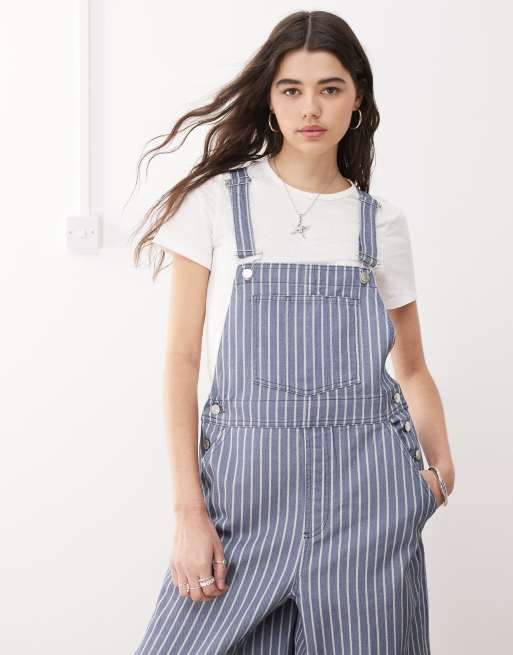 Reclaimed Vintage overalls in denim blue pinstripe | ASOS