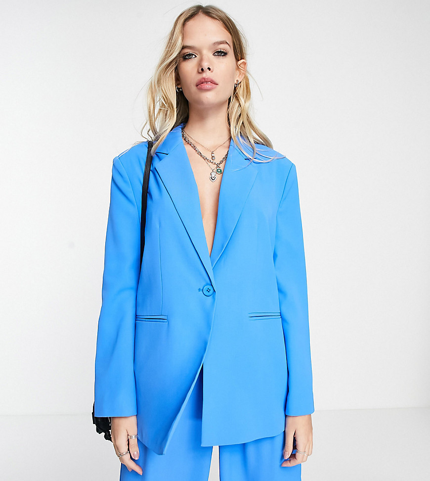 Reclaimed Vintage oversized blazer co-ord in bright blue