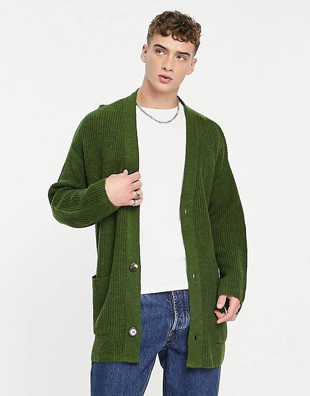 Reclaimed Vintage - oversized cardigan in green