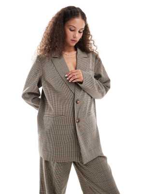 Reclaimed Vintage Oversized Check Blazer-multi