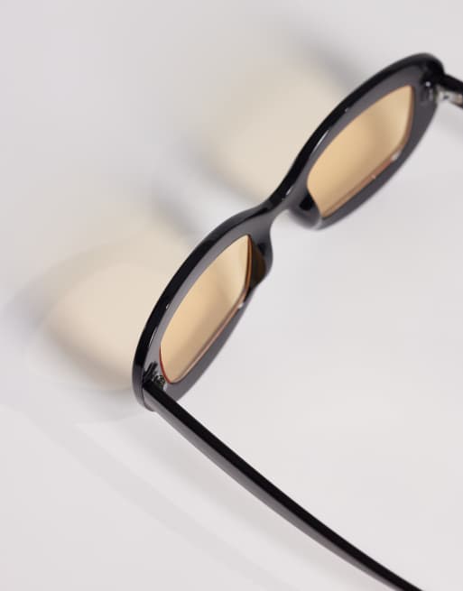 Reclaimed Vintage oversized circle light tint sunglasses with tonal brown lens, 2 of 3