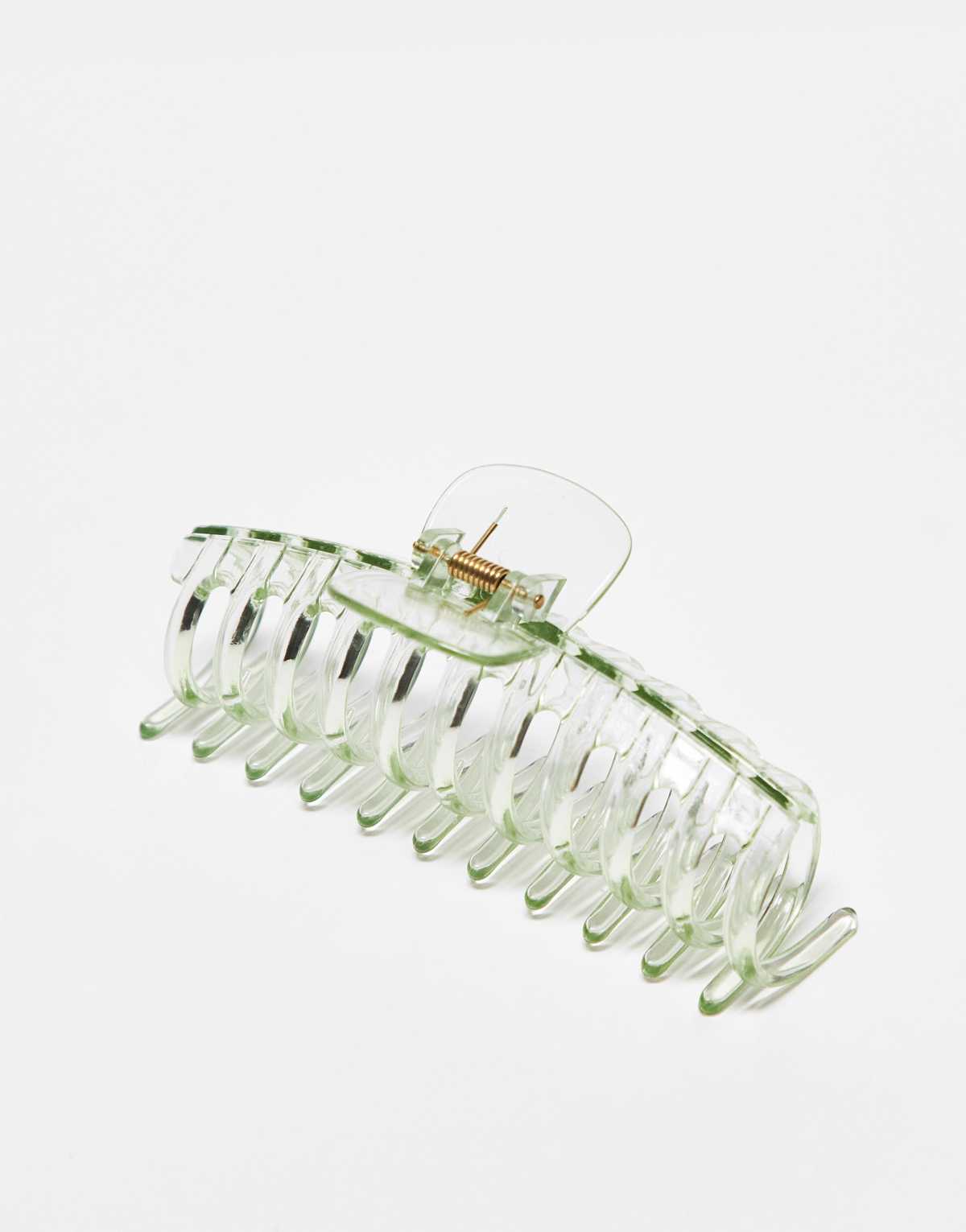 Reclaimed Vintage oversized claw clip in green