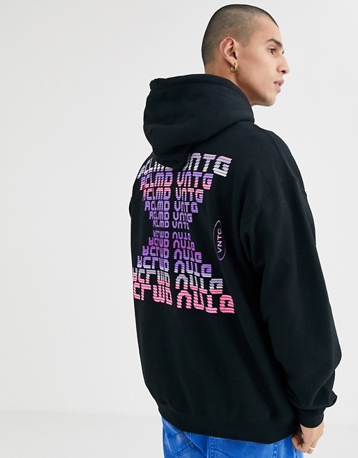 Reclaimed Vintage oversized hoodie with back logo print