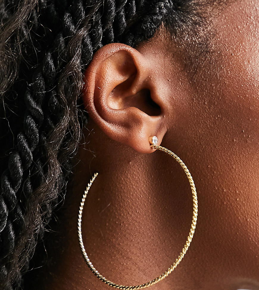 Reclaimed Vintage oversized hoops in gold