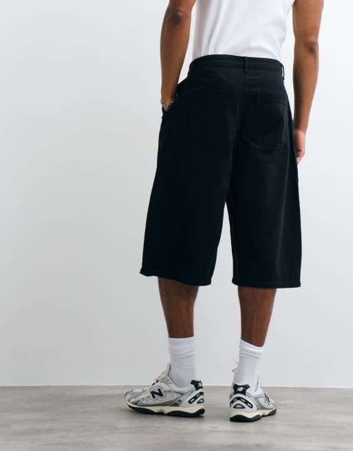 Reclaimed Vintage oversized jort i svart denim, 2 av 5