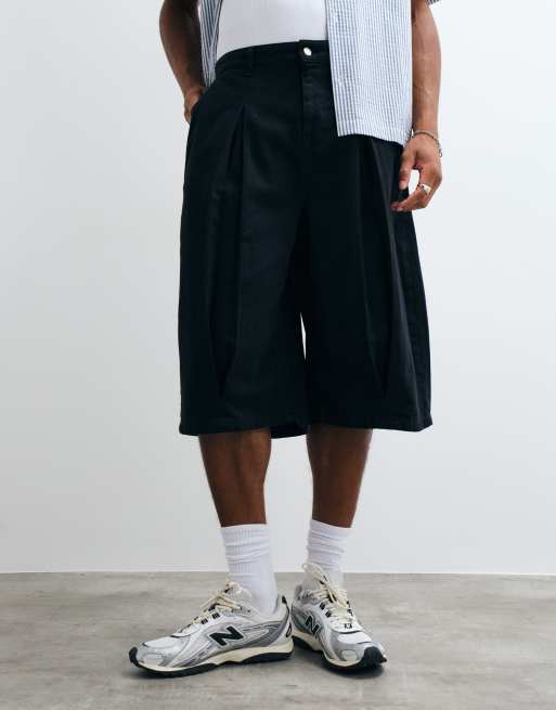 Reclaimed Vintage oversized jort i svart denim, 5 av 5