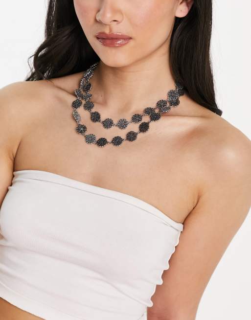 Vintage layered outlet necklace
