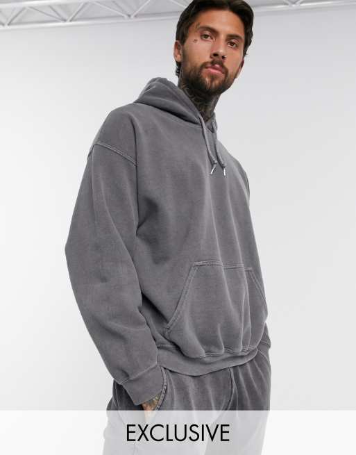 Charcoal Sweat Oversized Hoodie