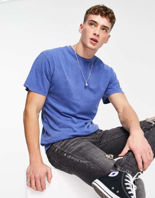 Asos Denim Shirt In Short Sleeve With Acid Overdye Blue, $41, Asos