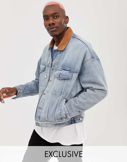 Vintage oversized jean jacket discount