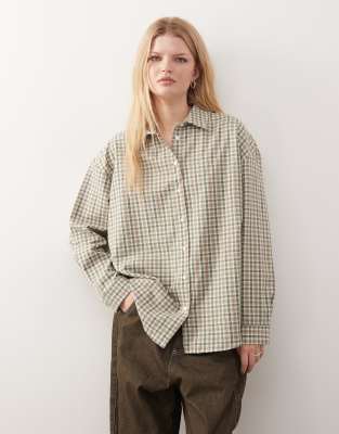 Reclaimed Vintage Oversized Shirt With Vented Back In Multi