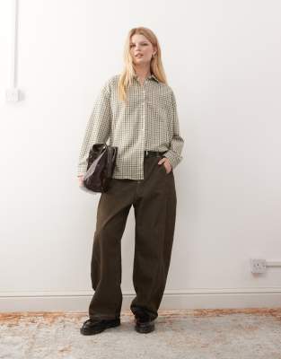 Reclaimed Vintage Oversized Shirt With Vented Back In Multi