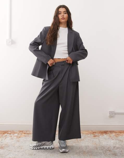 Reclaimed Vintage oversized slouchy co-ord in grey - view 1