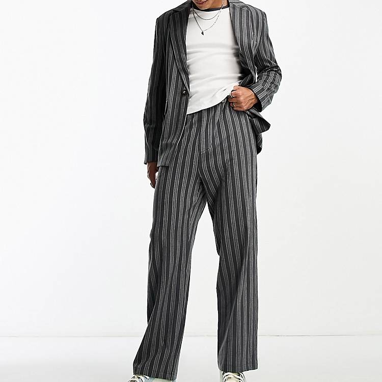 【在庫あり/即出荷可】 vintage Men Large oversize stripe tailored jacket - www ...