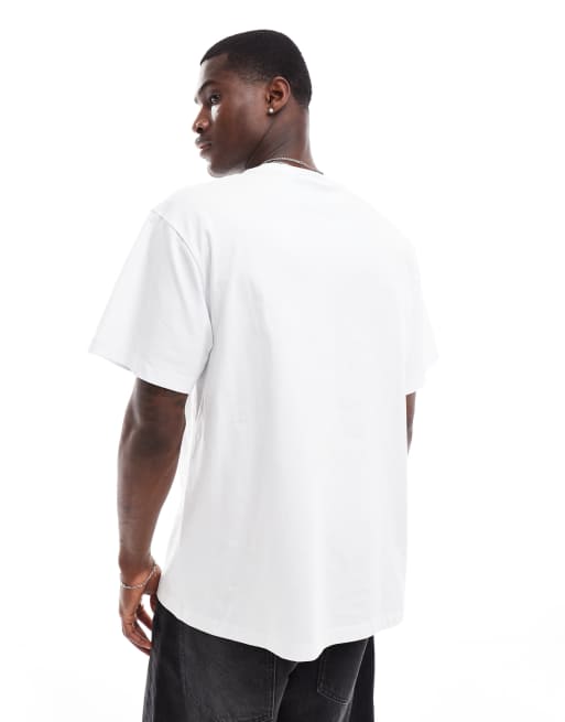 Reclaimed Vintage - Oversized T-shirt met burgerprint in wit, 3 van 4