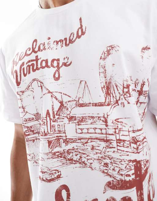 Reclaimed Vintage oversized t-shirt with Santa Monica print, 3 of 4