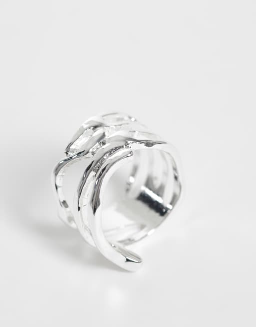 Reclaimed Vintage - pack unisex de metal fundido en plata, 3 de 3