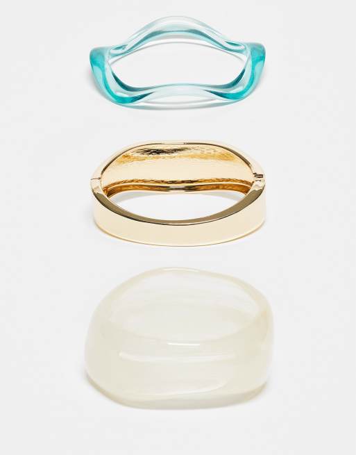 Reclaimed Vintage - Pakke med 3 blandede armbånd i resin