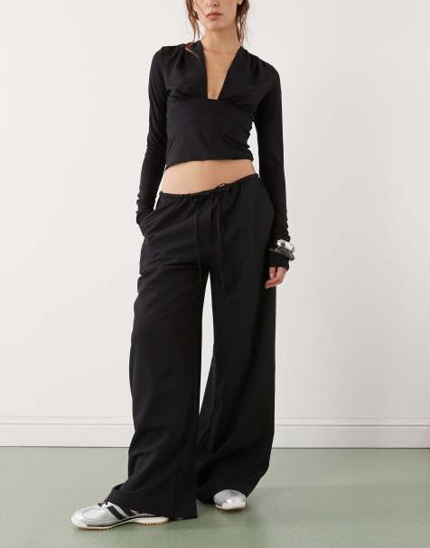 Reclaimed Vintage - Pantalon ample à enfiler avec cordon de serrage - Noir - view 1
