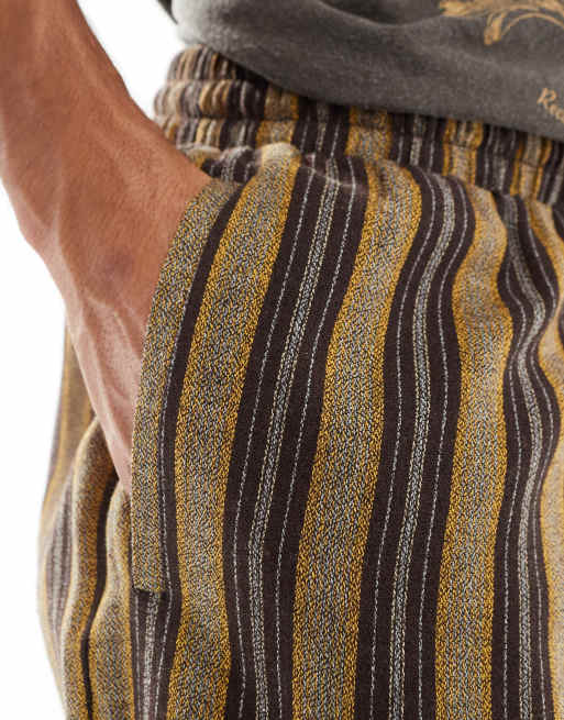 Reclaimed Vintage - Pantalon ample à enfiler coupe courte et large - Rayures, 3 de 5